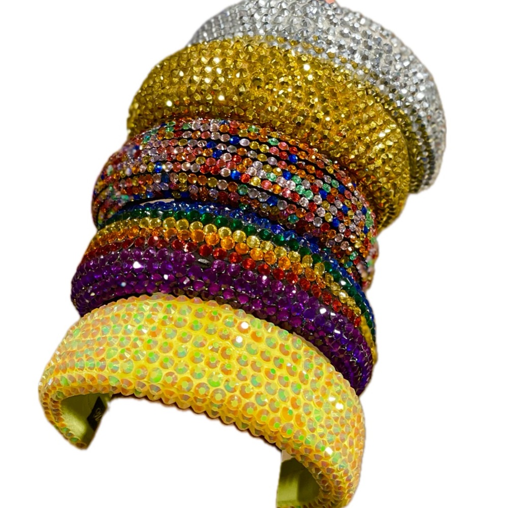 5 Piece (BUNDLE) Embellished Padded Rhinestone HeadBands